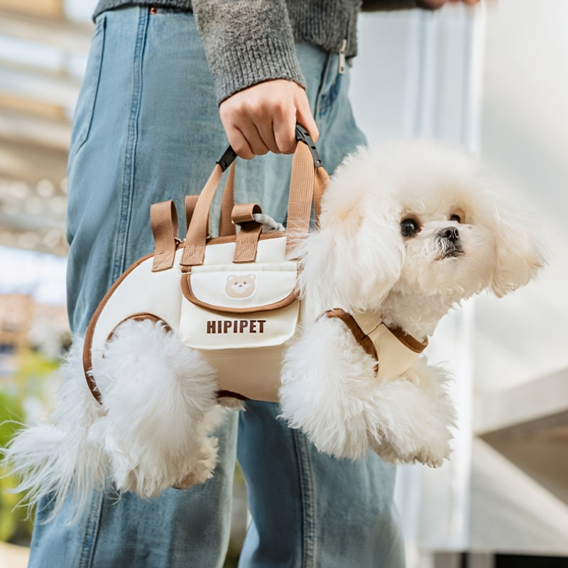 Small Dog Cat Sling Carrier Bag | Breathable Mesh Single Shoulder Pet Carrying Bag, Hands-Free Adjustable Strap