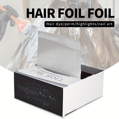 Hair Highlighting Foil Sheets 300pcs Box | Professional Salon Aluminum Foil Paper for Balayage Coloring Perming | Even Heat Distribution