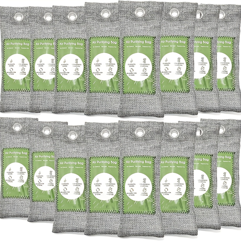 Bamboo Charcoal Air Purifying Bags Odor Absorber & Moisture Absorber Natural Activated for Entryways, Bedrooms and Living Spaces