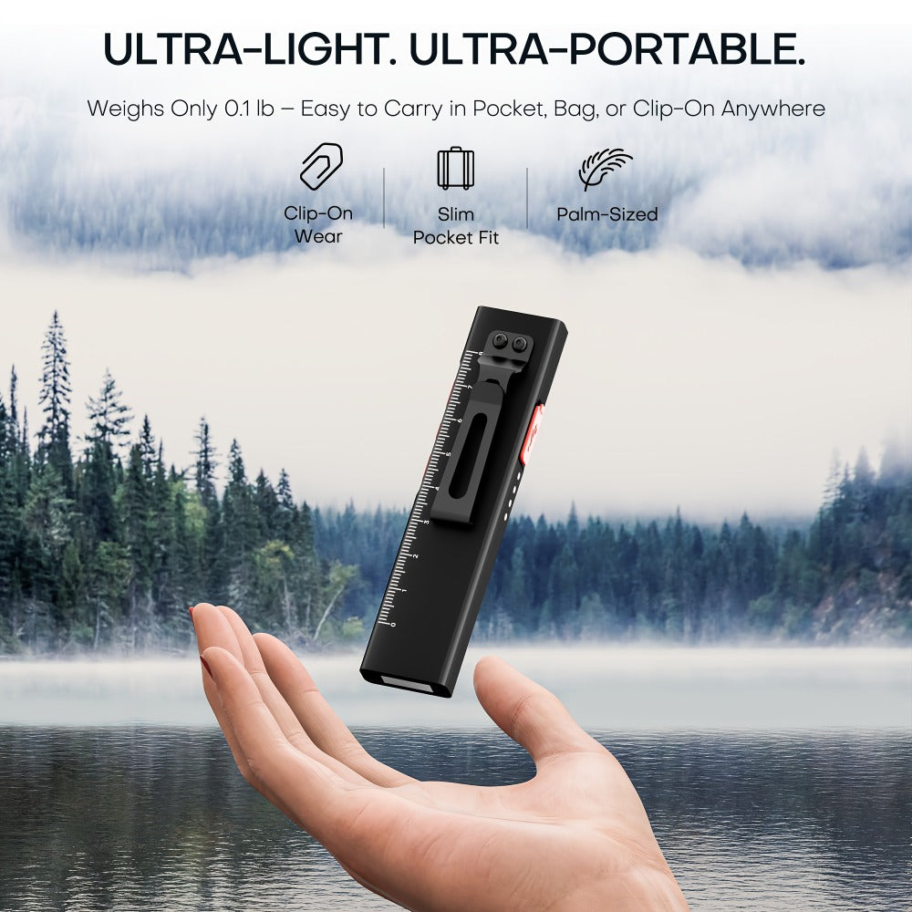Multi-Function EDC Flashlight 11 Lighting Modes, UV Infrared Red Laser COB Work Light Magnetic Tail