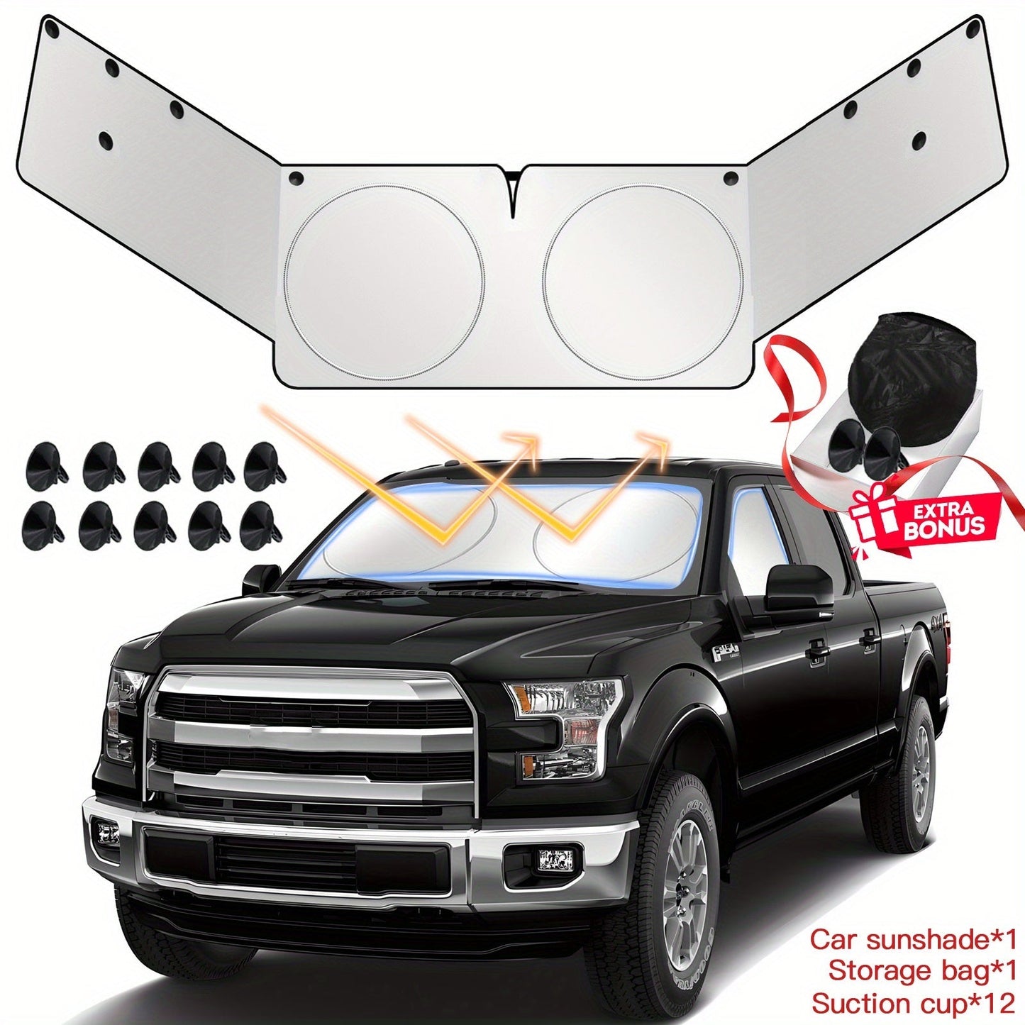 Windshield Sun Shade Universal Front & Side Window Cover UV Heat Block Privacy Protection – Upgraded 2026 Design Large Size Summer Car