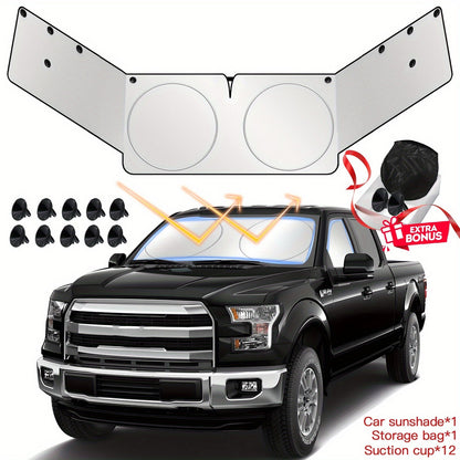 Windshield Sun Shade Universal Front & Side Window Cover UV Heat Block Privacy Protection – Upgraded 2026 Design Large Size Summer Car