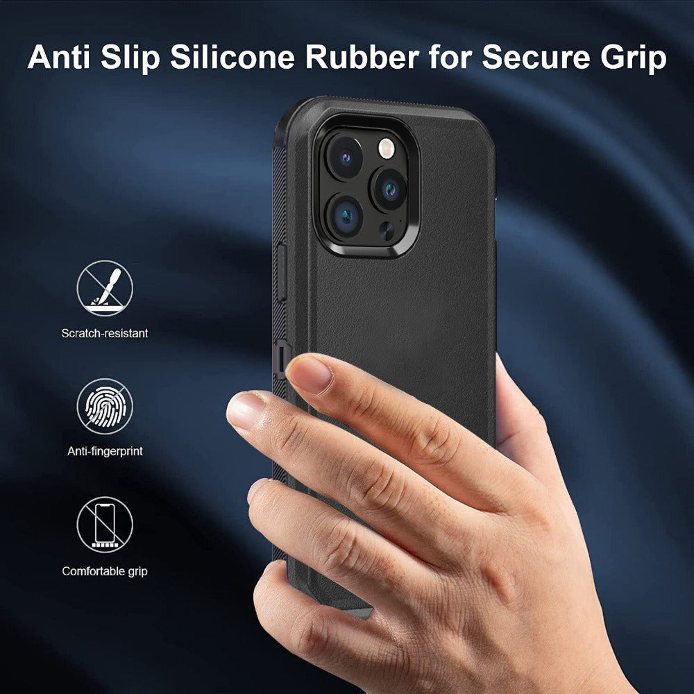 Phone Case Dual-Layer TPU and PC layered Armor with rear ring layout for iPhone 14 with Model-Specific Cutouts and Color Choices