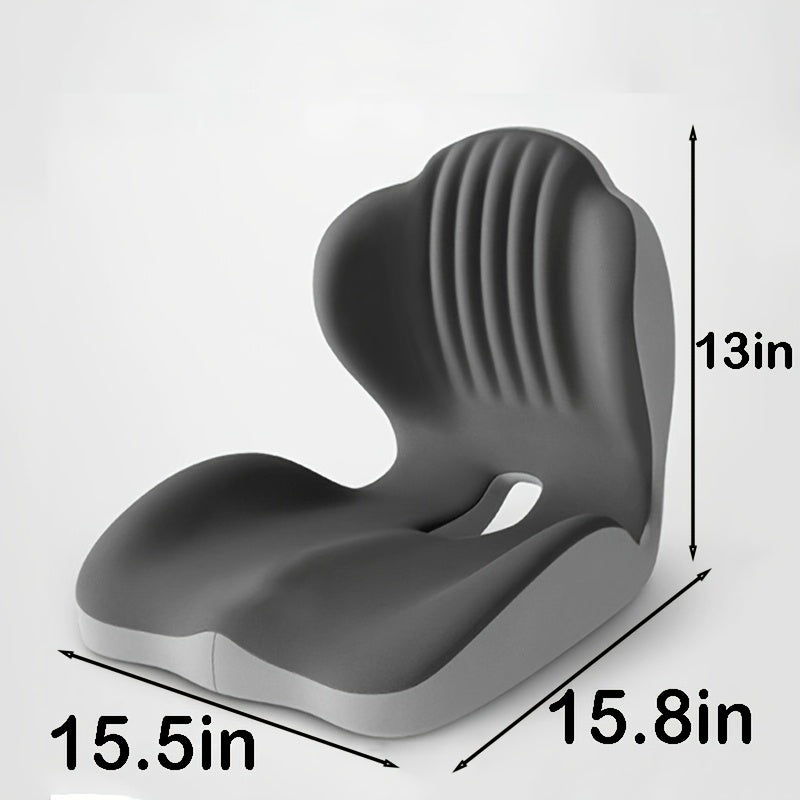Hip & Lumbar Support Seat Cushion Ergonomic Memory Foam – Breathable High-Density Back Support Pillow for Office Chair