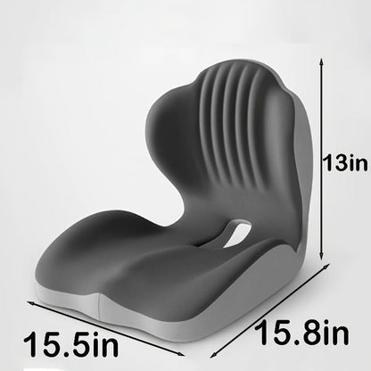Hip & Lumbar Support Seat Cushion Ergonomic Memory Foam – Breathable High-Density Back Support Pillow for Office Chair
