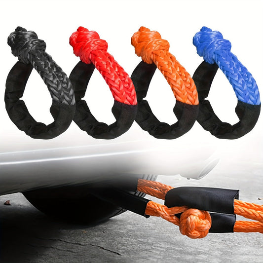 Soft Shackle 41, 000 lb Breaking Strength Synthetic UHMWPE Recovery Rope with Protective Sleeve – Heavy Duty Tow Shackle for Off-Road Truck