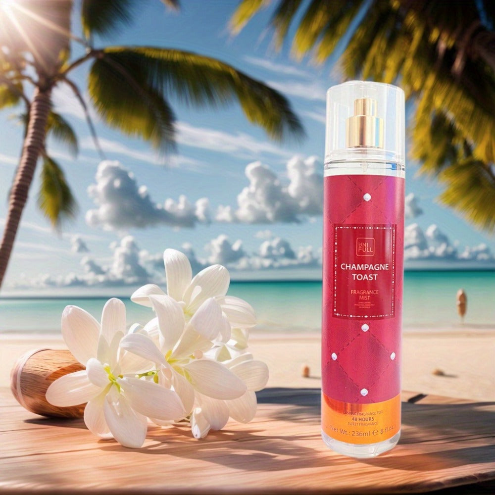 Body Mist Perfume Spray 8oz – 12 Scents Floral Hair & Body Fragrance for Women, Rose, Cherry Blossom, Beach, Long-Lasting Light Scent