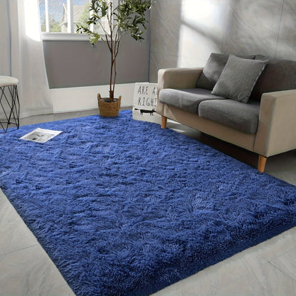 Rectangular Shaggy Area Rug with Nine Color Labels and 3 x 5-Foot to 8 x 10-Foot Size Options