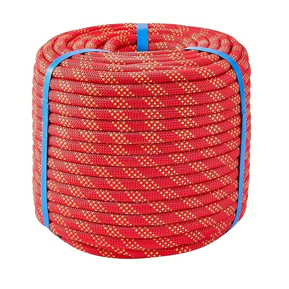 Double Braided Nylon Rope 1/2 Inch Polyester, 100ft 150ft 200ft Multi-Color for Anchoring Towing Cargo Sailing Dock Lines & Outdoor Use