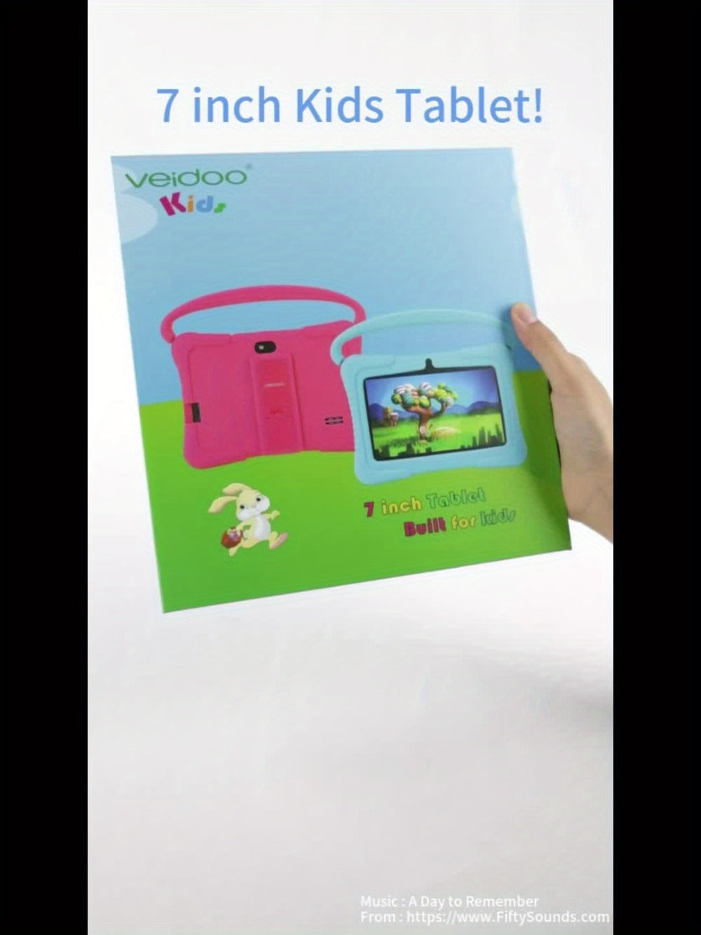 Veidoo Kids Tablet 7 Inch Eye Protection Screen 2GB RAM 32GB ROM Android WiFi Dual Camera Parental Control Educational Games Drop-Proof