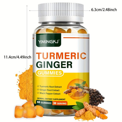 Turmeric Gummies with Black Pepper & Mint, 2000% Higher Absorption Curcumin, Anti-Inflammatory Joint