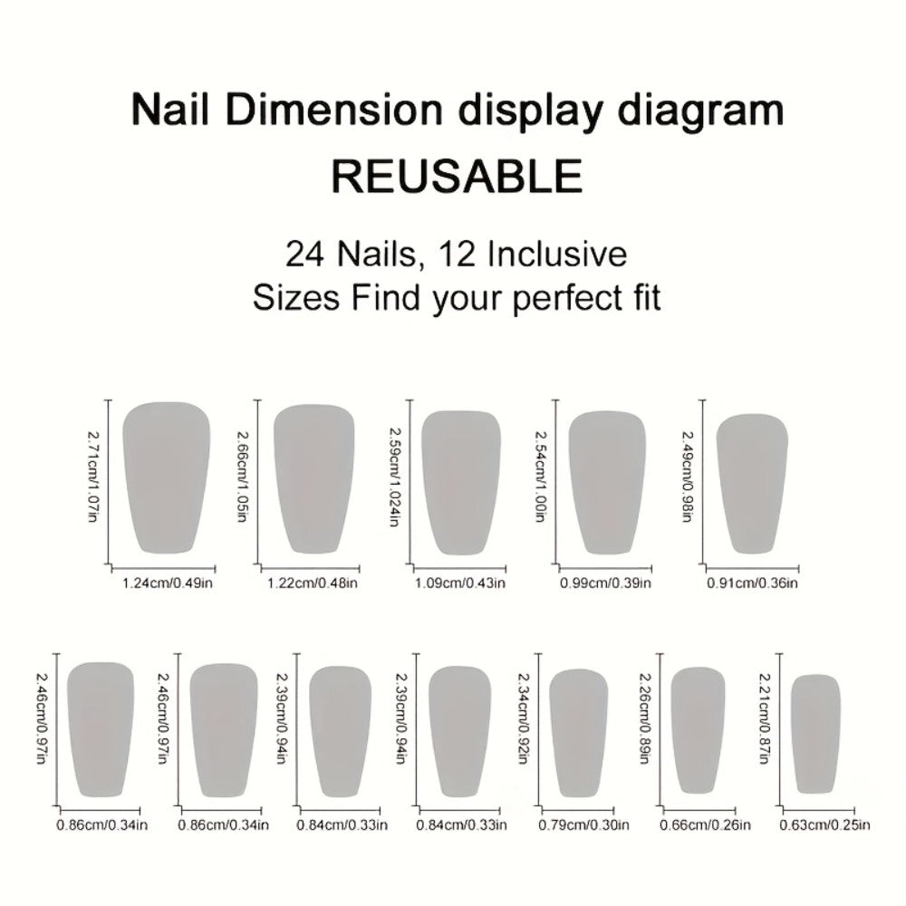 Nail Stickers for Long Nails 216 Pieces 9 Packs Glossy Removable Full Cover Nail Art Decals Wraps with Ballet Leopard Floral Butterfly
