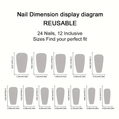Nail Stickers for Long Nails 216 Pieces 9 Packs Glossy Removable Full Cover Nail Art Decals Wraps with Ballet Leopard Floral Butterfly