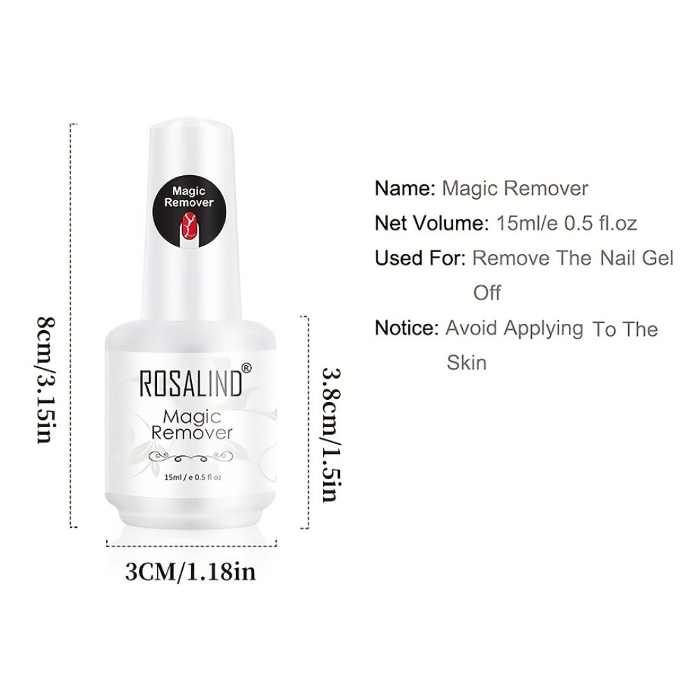 Gel Nail Polish Remover Kit, Formula Removes Gel in 2, 5 Minutes, No Foil or Soaking Needed, Professional