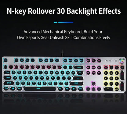 Hot-Swappable Mechanical Keyboard and Mouse Combo 34 Lighting Effects True Mechanical Blue for an Everyday Personal Care Routine
