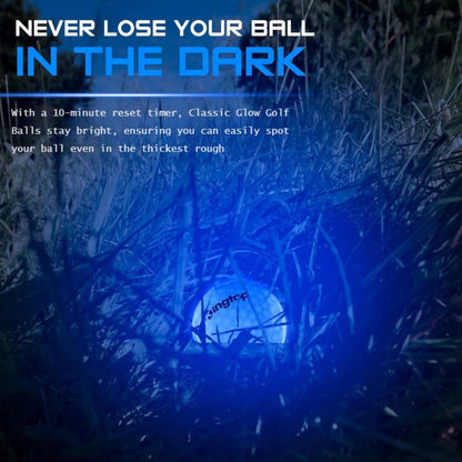 LED Golf Balls Glow in the Dark, Ultra-Bright 3-LED Night Golf Balls with 8-Min Reset Timer & Mesh Bag