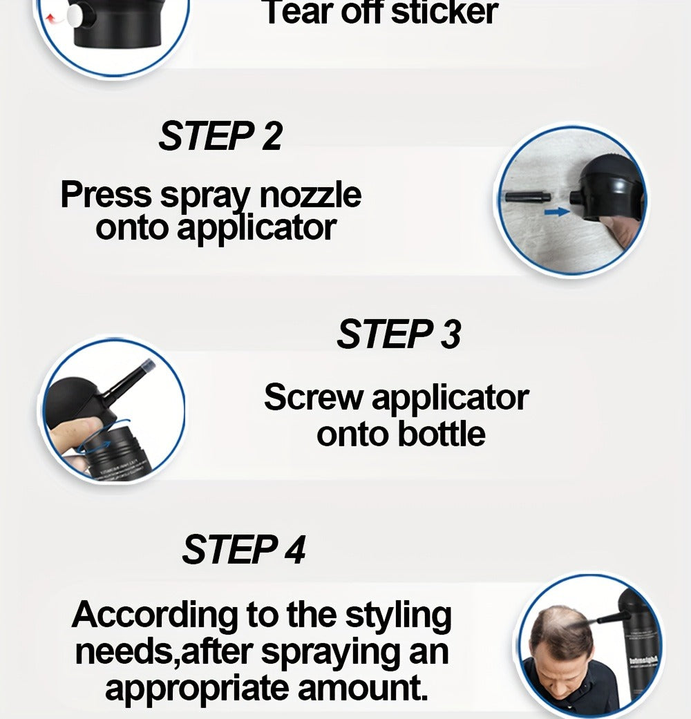 Hair Volumizing Fibers 2-in-1 Kit 30g x 2pcs - Instant Volume for Thinning & Sparse Hair, Fills Part Lines & Hairlines