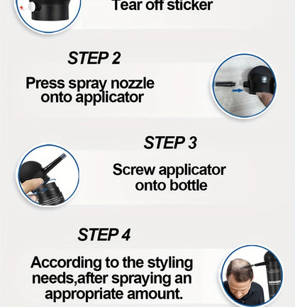 Hair Volumizing Fibers 2-in-1 Kit 30g x 2pcs - Instant Volume for Thinning & Sparse Hair, Fills Part Lines & Hairlines