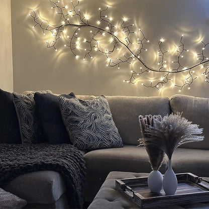 Fairy Lights with Remote, 96-LED Bendable Willow Branch Fairy Lights with USB Power, Remote Control and Eight Indoor Modes