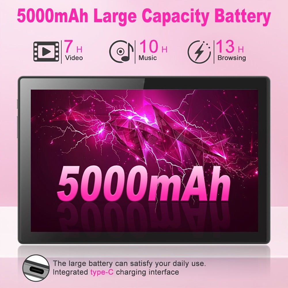 CRELANDER Android Tablet 10.1 Inch 2-in-1 with Keyboard & Mouse, 6GB RAM 128GB ROM, HD IPS Display