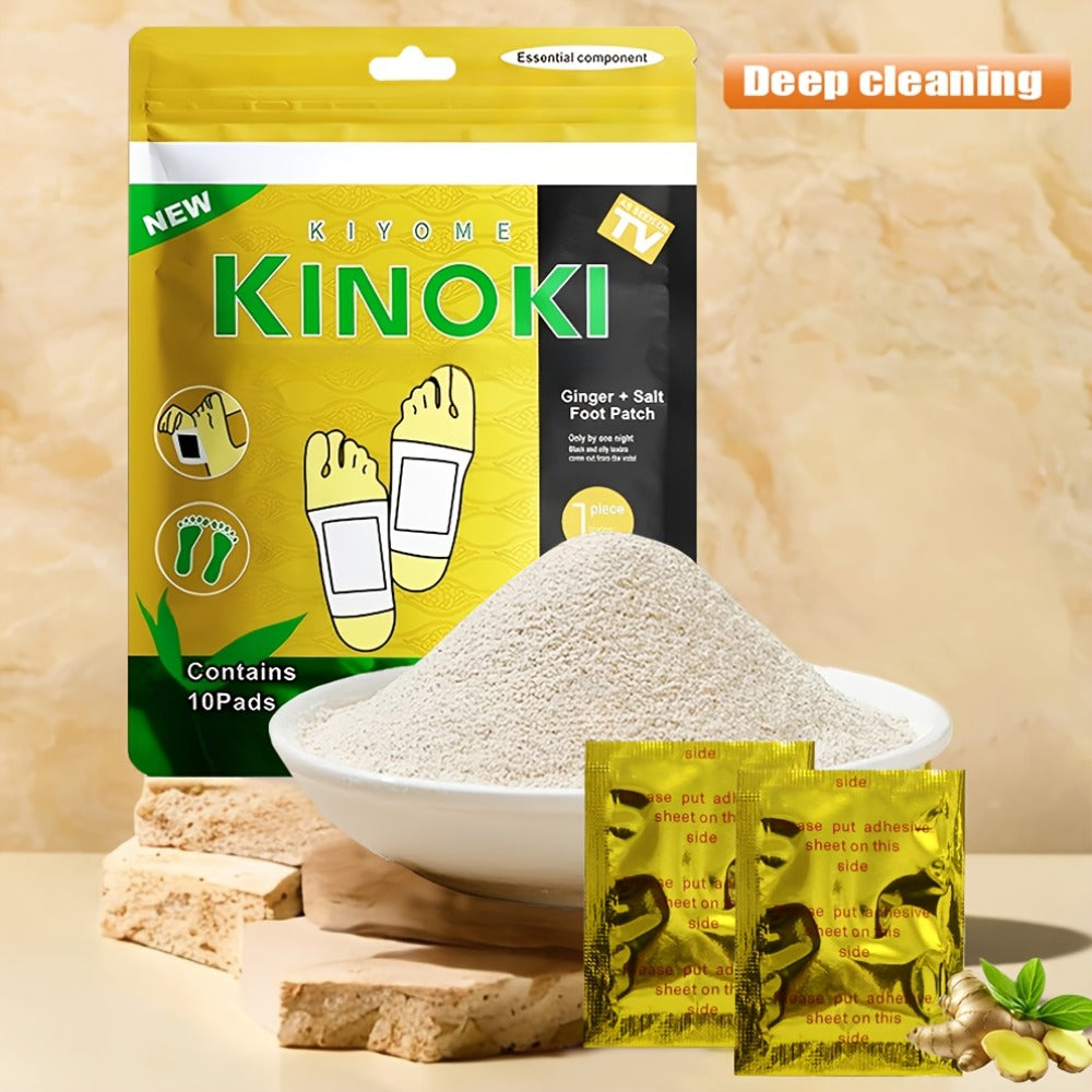 Foot Detox Pads 30 Pack Bamboo Vinegar Ginger Powder Natural Plant Ingredient Deep Cleansing Moisturizing Patches