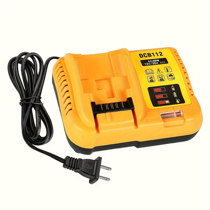 Fast Battery Charger for DeWalt 12V 20V 60V MAX Compatible with DCB120 DCB126 DCB200 DCB201 for Entryways, Bedrooms and Living Spaces