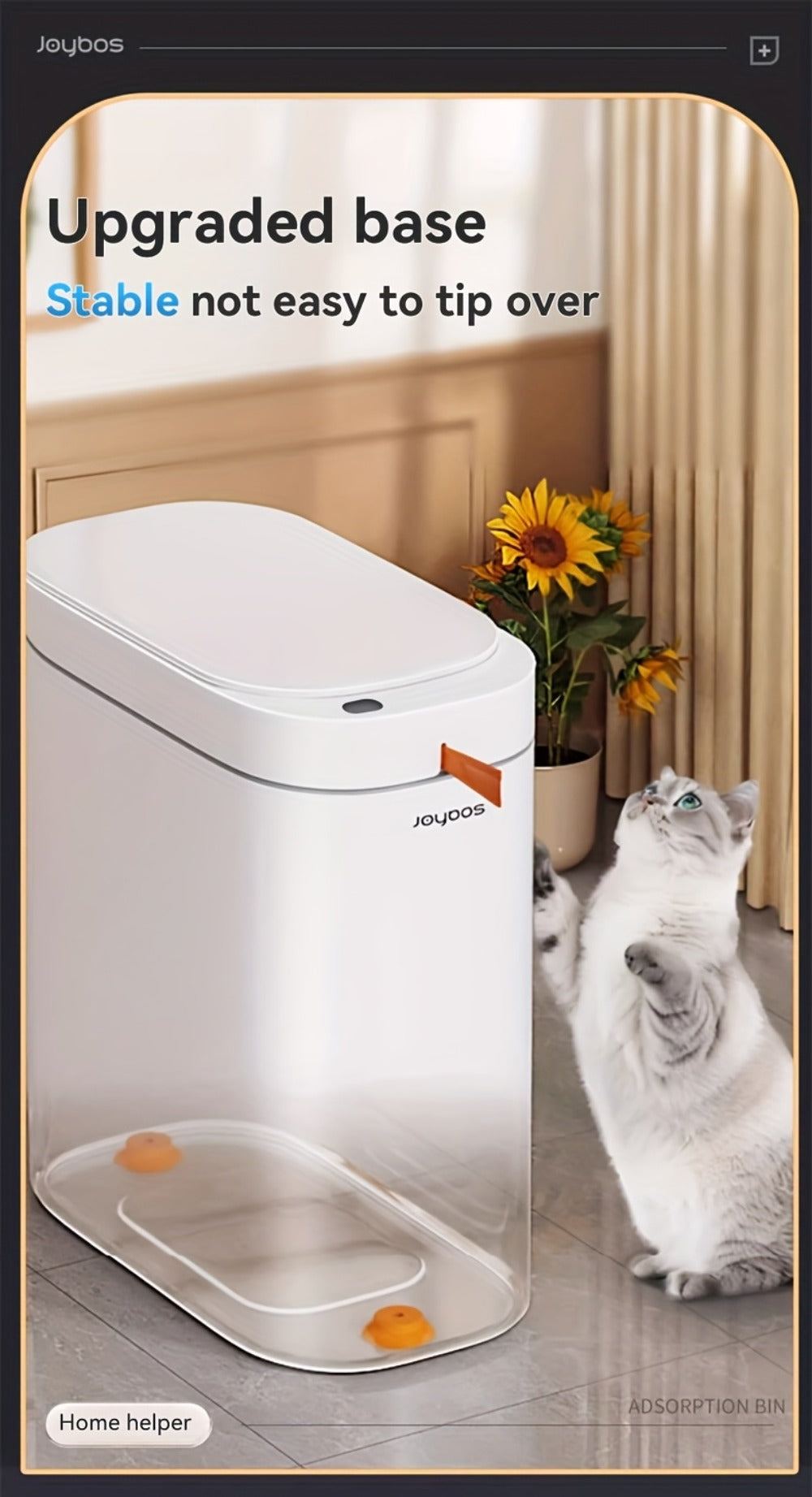 Sensor Trash Can Self-Emptying 3.8 Gallon with Drawstring Bags – Hands Free Infrared Smart for Home Cooking, Dining and Outdoor Meals