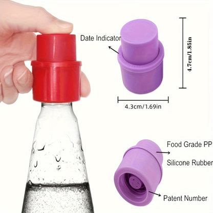 Soda Bottle Caps 3-Pack Carbonation Saver, Squeeze to Restore Bubbles & Lock in Freshness for Home Cooking, Dining and Outdoor Meals