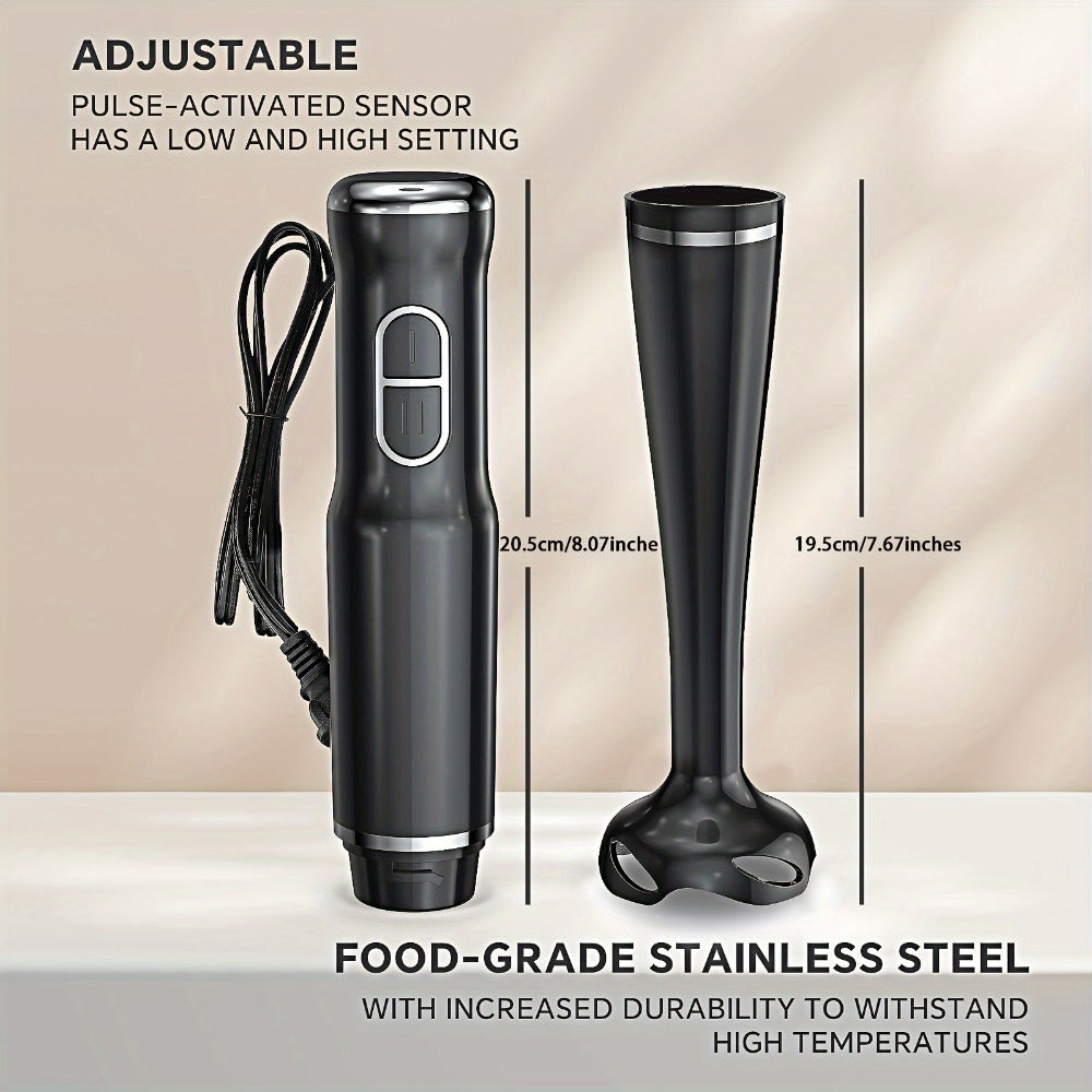 Corded Immersion Blender with Stainless-Steel-Look Blending Head, Two Controls and 38cm Height