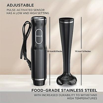 Corded Immersion Blender with Stainless-Steel-Look Blending Head, Two Controls and 38cm Height