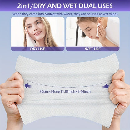 Compressed Disposable Face Towels 36pcs – Pure Non-Woven Fabric Makeup Remover Wipes, Individually Wrapped Thickened Skin-Friendly Cleansing