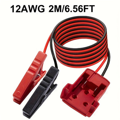 Jump Starter Cable with Adapter for DeWalt 18V 20V DCB Battery 0.98Ft & 6.56Ft Portable Car Emergency Start Kit ABS Housing
