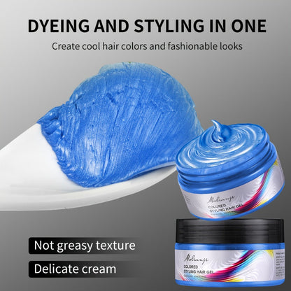 Hair Color Wax Temporary Hair Dye 3.53oz, 9 Vivid Shades, Easy Wash, Non-Damaging for Everyday Face, Beard and Body Grooming