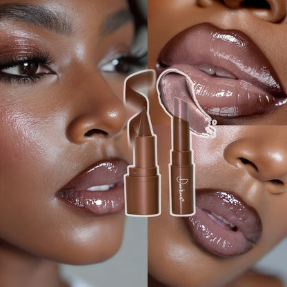 Metallic Lipstick & Lip Liner Pen Set for Women, 3D Full Lip Shape High-Shine Glossy Finish, Smudge-Proof All-Day Wear