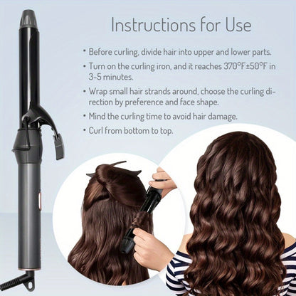 Hair Straightener & Curling Iron Set for Women, Flat Iron Straightening Brush, Anti-Scald, Precise Temperature Control