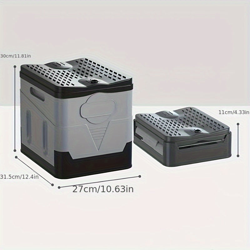 Foldable Camping Toilet Portable Porta Potty for Adults Kids with Lid Drain Hole Waterproof Thick PP Plastic Luggable Loo for Hiking Car