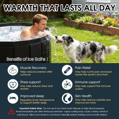 Inflatable Hot Tub 41.3in 150.58gal for Garden, Patio and Yard Use, with the Listed Configuration