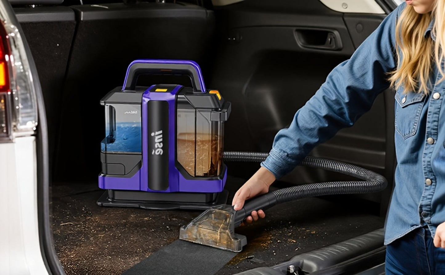 Portable Spot Cleaner for Carpet & Upholstery, Dual Brush Power Suction Stain Remover with Multifunctional Tools