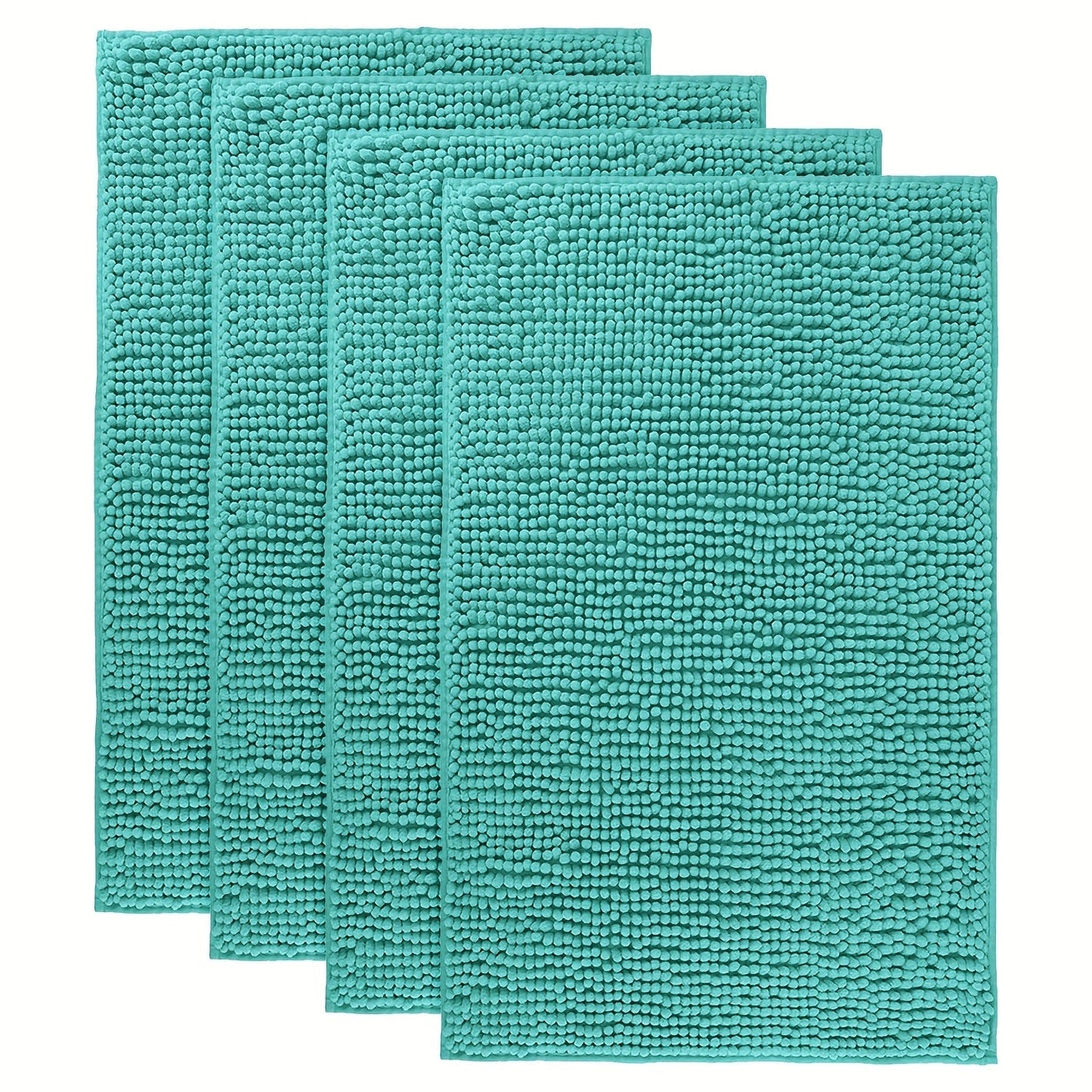 Chenille Bath Rug Extra Thick Bathroom Mat, Multiple Sizes & Colors for Entryways, Bedrooms and Living Spaces