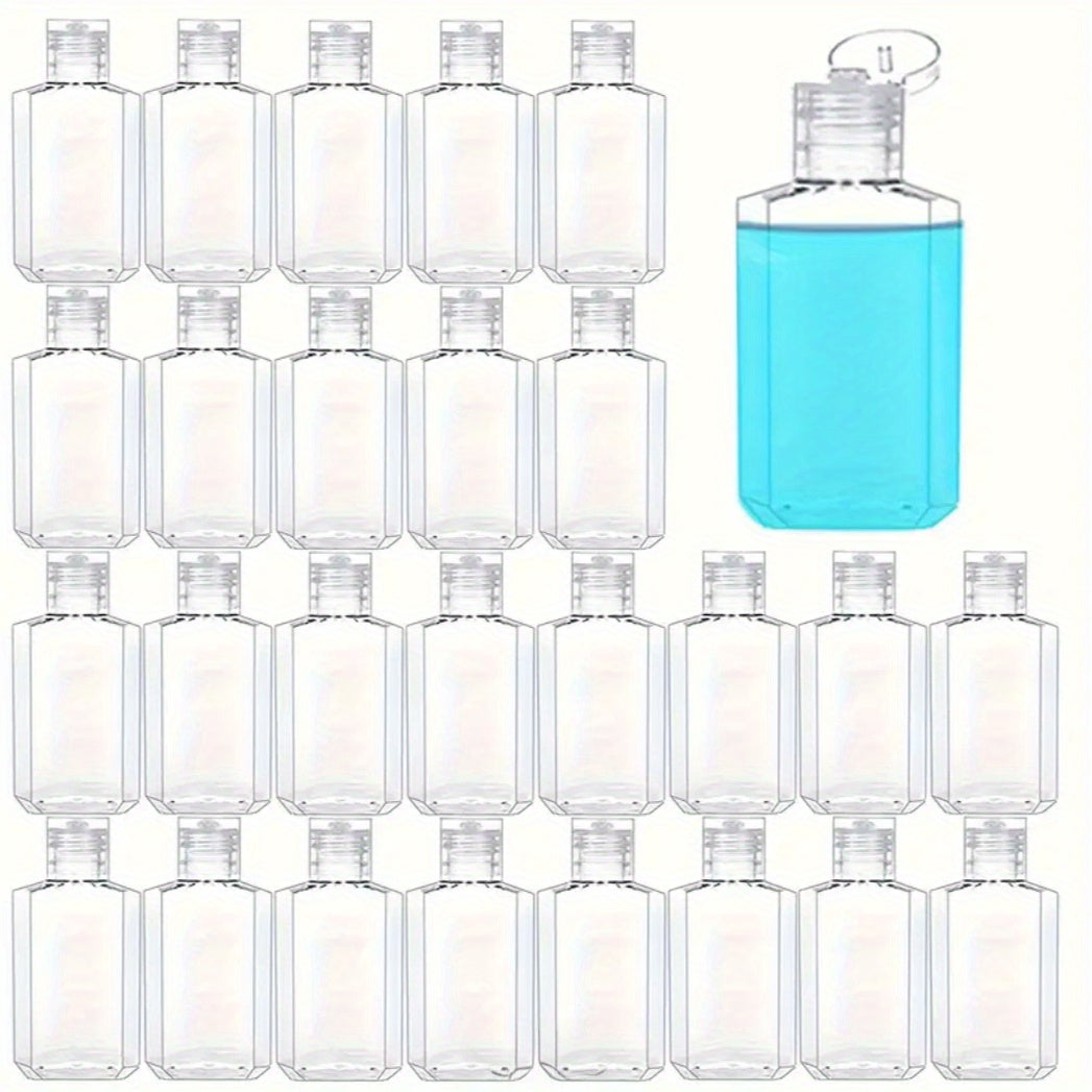 TSA Approved Travel Bottles 2oz Flip Cap 40 Pack Clear Plastic Refillable Squeeze Containers for Hand Sanitizer Shampoo Conditioner Soap