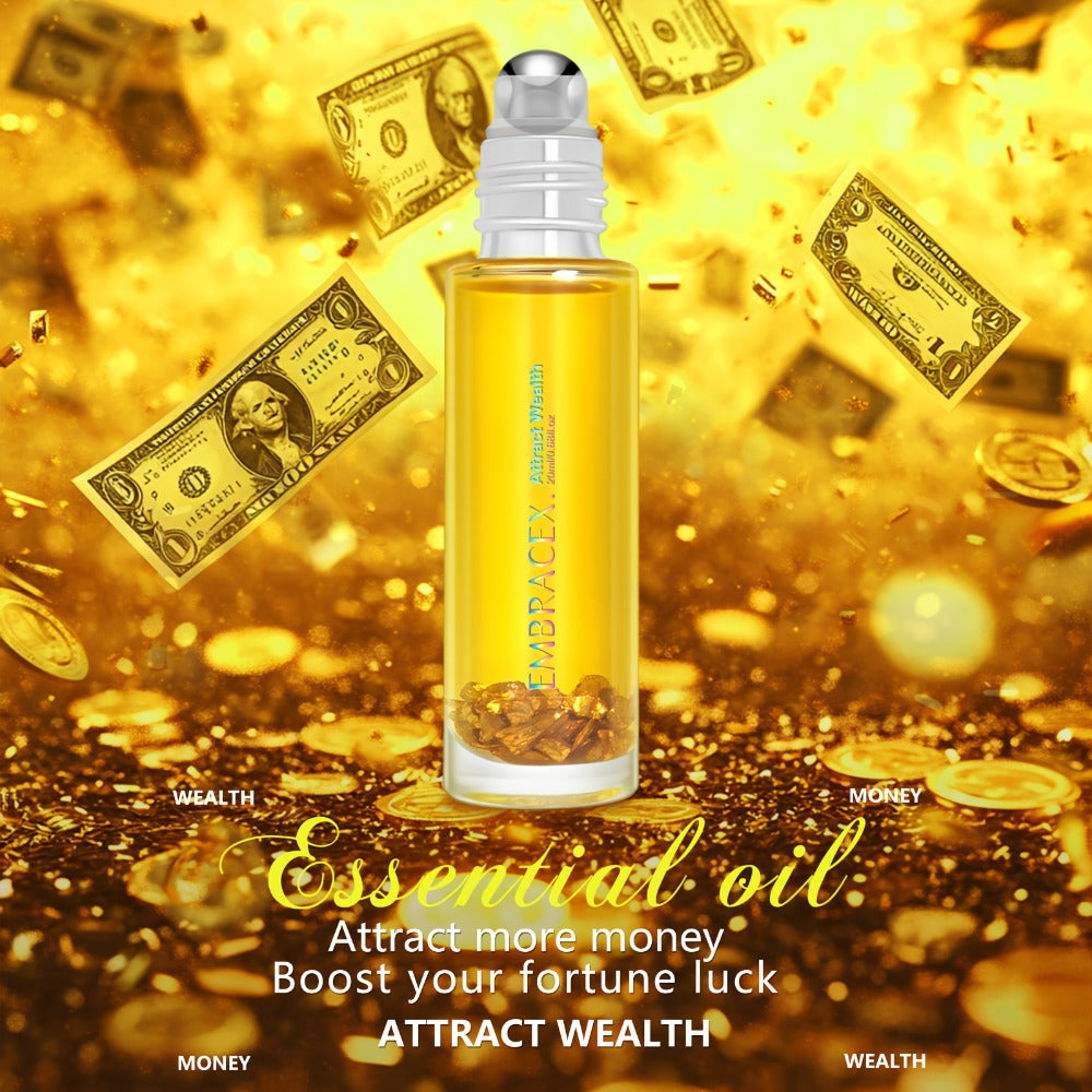 Golden Aromatic Fragrance Oil in 0.68 fl oz Roll-On Bottle with Gold Cap and Silver Applicator