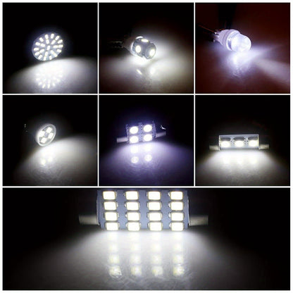 Car LED Interior Light Bulb Kit 56PCS 12V T10 Universal Fit | Map Dome Reading License Plate Luggage Compartment LED Replacement Bulbs