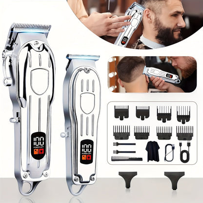 T-Blade Trimmer Set 2 or 3 Piece - USB Rechargeable Hair Clipper Beard Trimmer & Sideburns Shaver