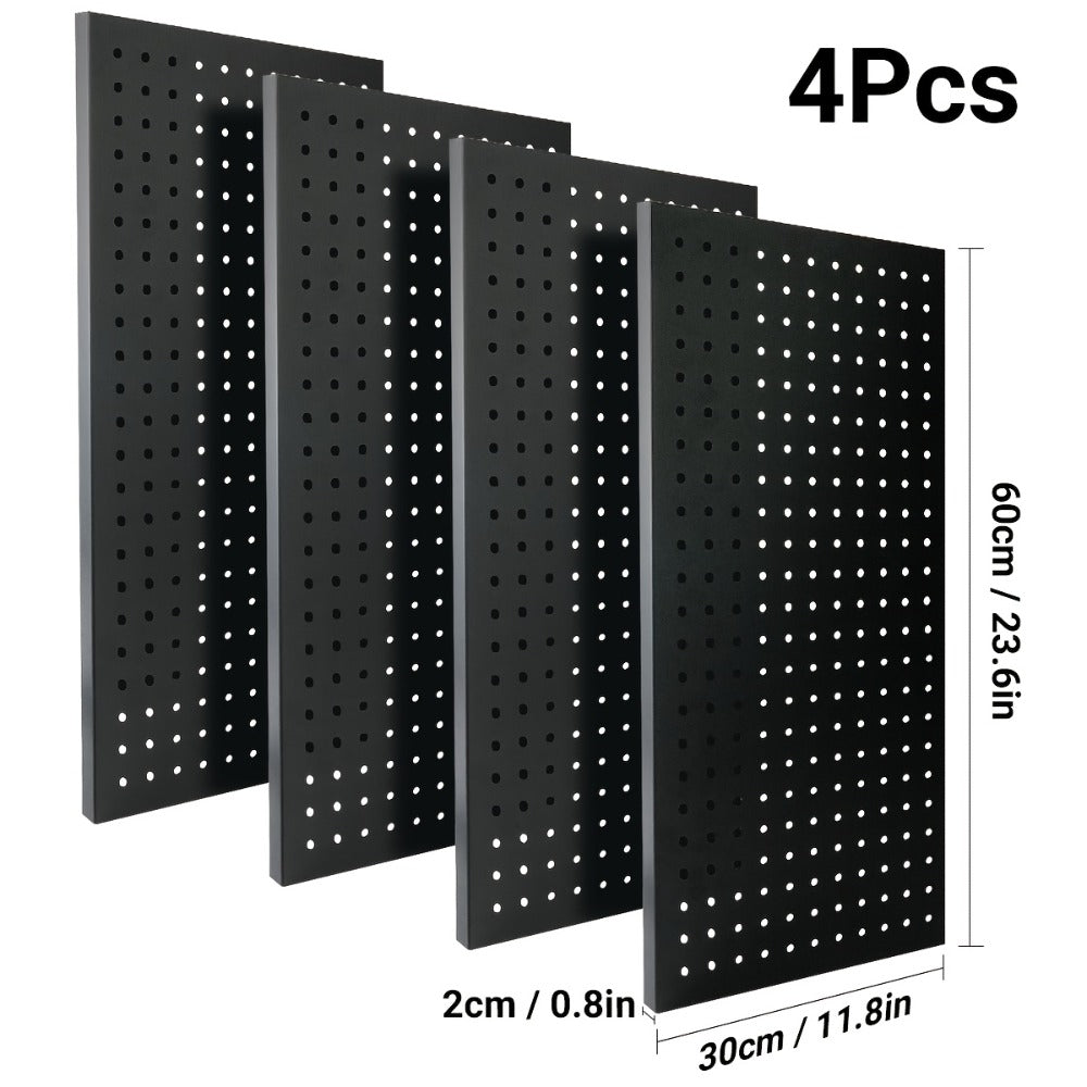 Metal Pegboard Wall Panels Garage Tool Storage Organizer Steel Peg Board Wall Mounted Workshop Shed Craft Room 2 Pack 4 Pack