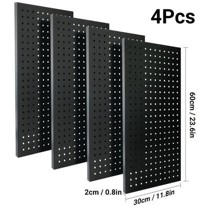 Metal Pegboard Wall Panels Garage Tool Storage Organizer Steel Peg Board Wall Mounted Workshop Shed Craft Room 2 Pack 4 Pack