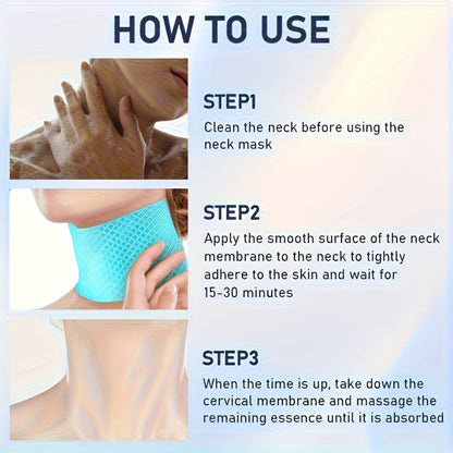 Bio-Collagen & Retinol Neck Patches 10pcs, Gel Neck Mask for Tightening, Smoothing & Anti-Sagging
