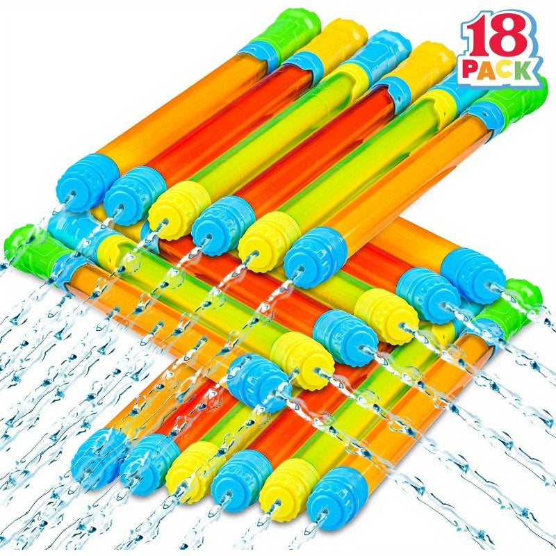 Water Guns 18 Pack Bulk Set for Kids, 16.5" Squirt Gun Blasters with 35-Foot Range for Parties, Celebrations and Guest Favors