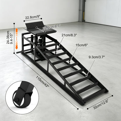 Hydraulic Car Ramps 2-Pack 5T High Lift Vehicle Wheel Ramps for Oil Change Tire Service for Entryways, Bedrooms and Living Spaces