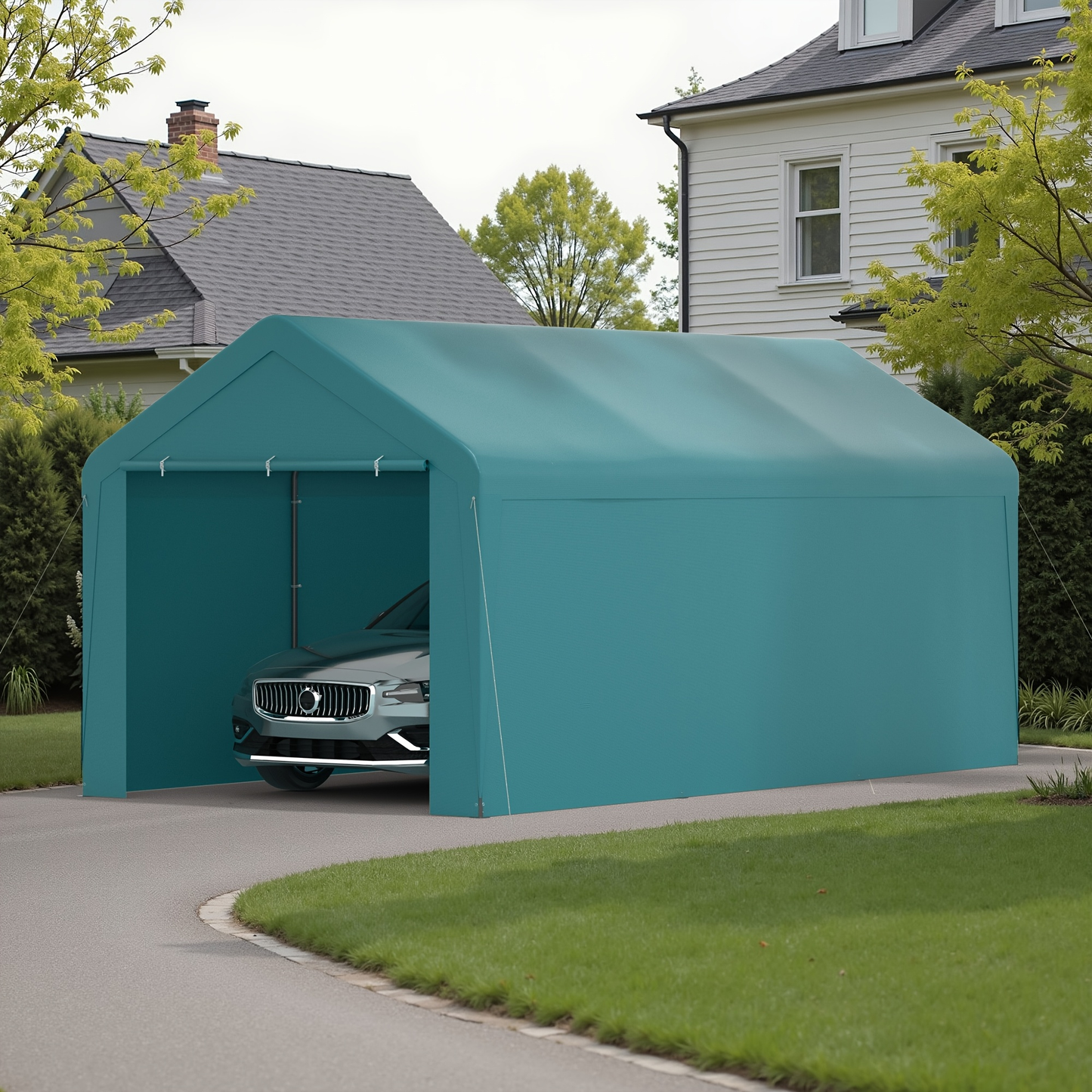 Carport Canopy 10x20 Portable Garage UV Protection for Garden, Patio and Yard Use, with the Listed Configuration