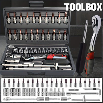 Emergency Vehicle Repair Tool Kit 45 to 171-Piece – Multi-Function Combination Wrench Set for Car, Bicycle & Motorcycle Outdoor Maintenance